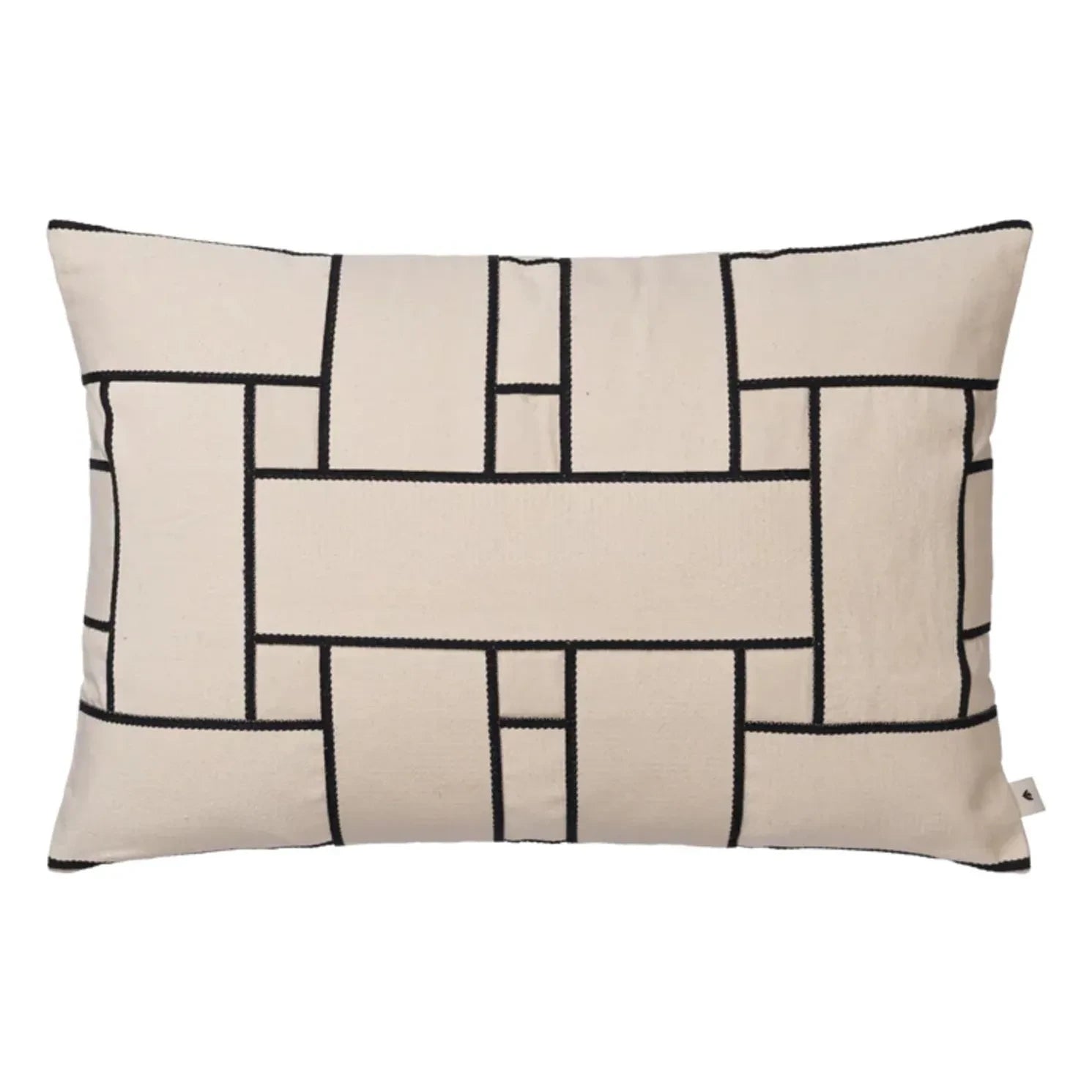 Ferm Living - Lattice Offset Kissenbezug | Schmutziges Weiß