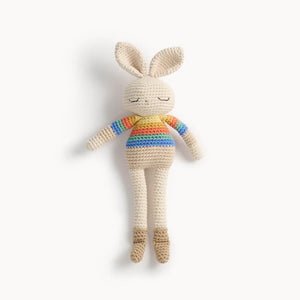 Bonnie Bunny Crochet Toy - Rainbow stripe