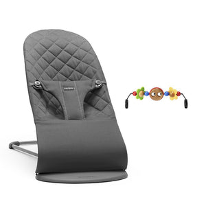 BabyBjorn Bouncer Bliss - Woven - Anthracite-Baby Bouncers-Googly Eyes Bright- | Natural Baby Shower
