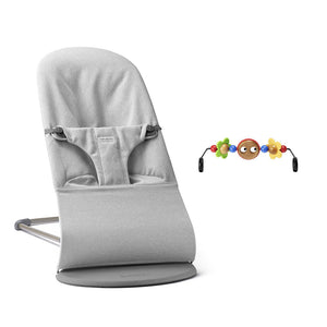 BabyBjörn Bouncer Bliss Woven Mélange - Light Grey-Baby Bouncers-Googly Eyes Bright- | Natural Baby Shower