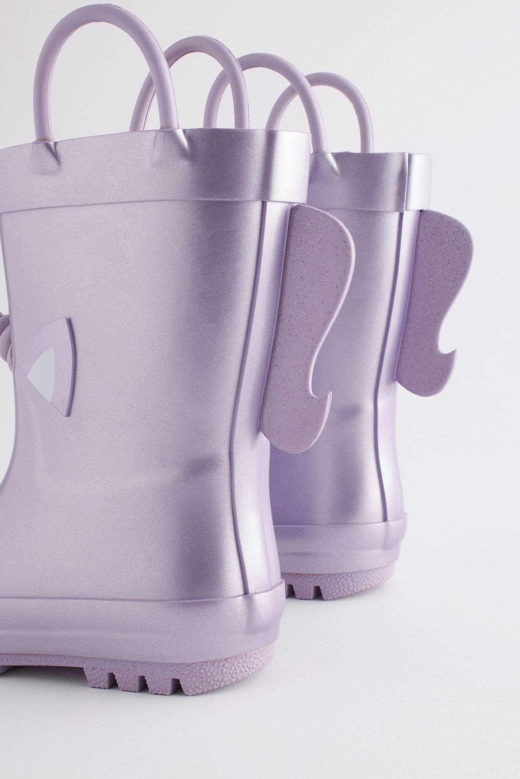 Dinossi - Leylak Mor Unicorn Yumuşak Tabanlı Kız Çocuk Polarlı Yağmur Çizmesi - 26.5-Dinossi