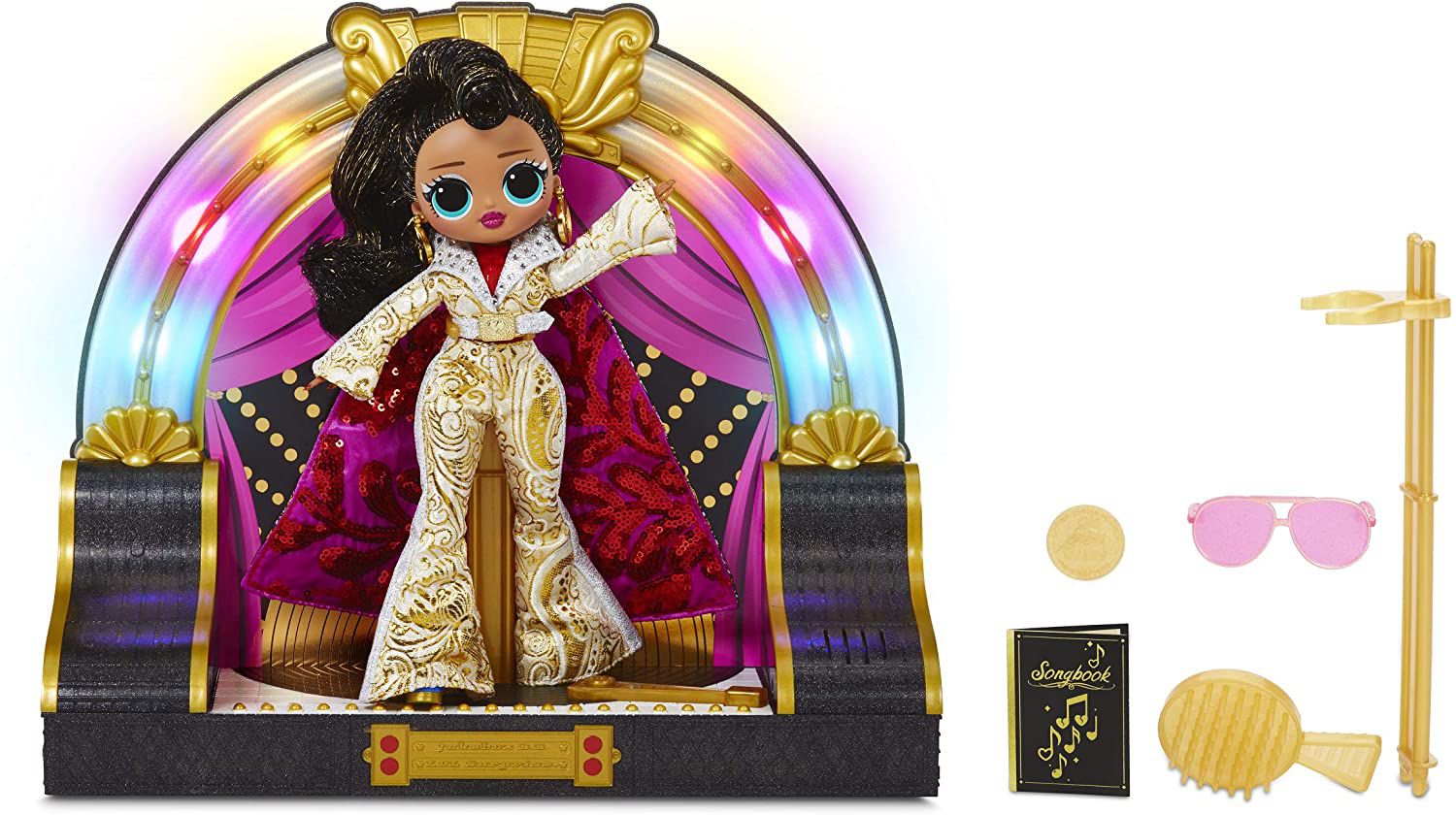 LOL Omg - Remix Jukebox BB Müzik Kutulu Işıklı ve Sesli Özel Koleksiyon Bebeği-Dinossi