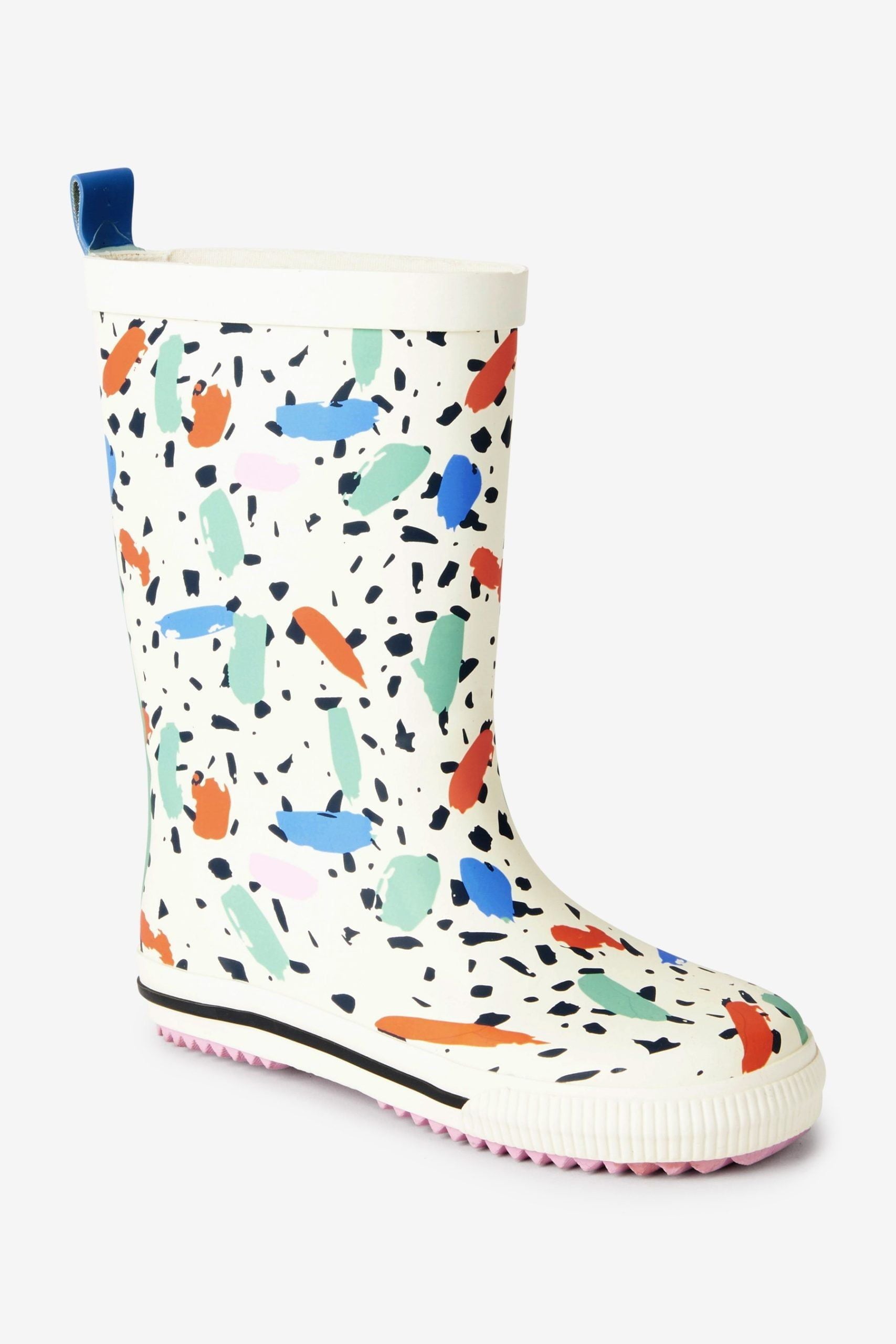 Dinossi - Konfeti Baskılı Kız Çocuk Yağmur Çizmesi-Dinossi