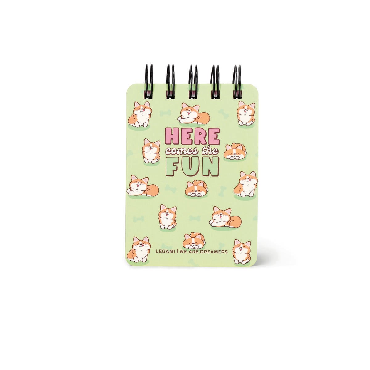 Legami - Çizgili Sert Kapaklı Defter - Corgi - Not Defteri - Spiralli