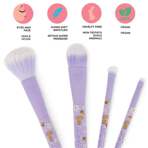 Legami - 4'lü Arı Makyaj Fırçası Seti - Oh My Glow!