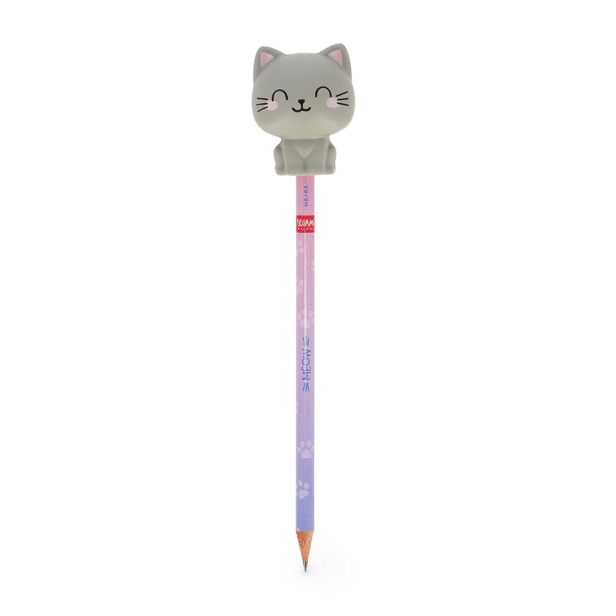 Legami - Sıkılabilen Kedi Desenli Kurşun Kalem "Merak Et" - Sıkılır