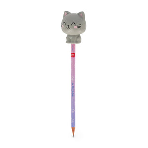 Legami - Sıkılabilen Kedi Desenli Kurşun Kalem "Merak Et" - Sıkılır