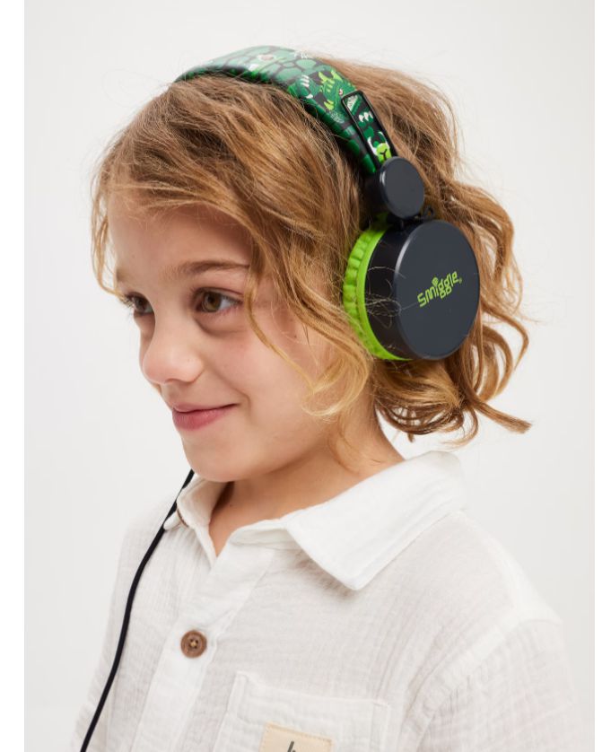 Smiggle - Hi There Kablolu Kulaküstü Kulaklık-Dinossi