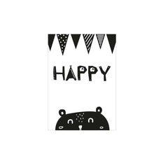 Snuz Happy Nursery Print - Monochrome-Prints- | Natural Baby Shower