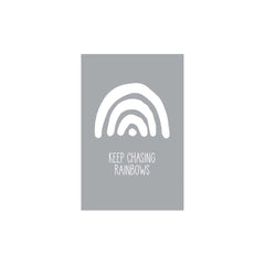 Snuz Keep Chasing Rainbows Nursery Print - Grey-Prints- | Natural Baby Shower