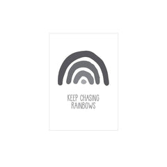 Snuz Keep Chasing Rainbows Nursery Print - Monochrome-Prints- | Natural Baby Shower