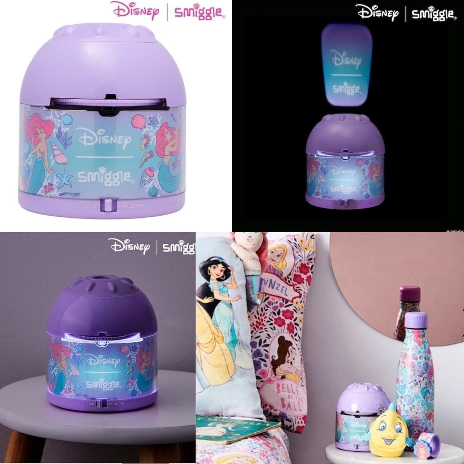 Smiggle - Disney Prensesi Ariel Işık Projektörü-Dinossi
