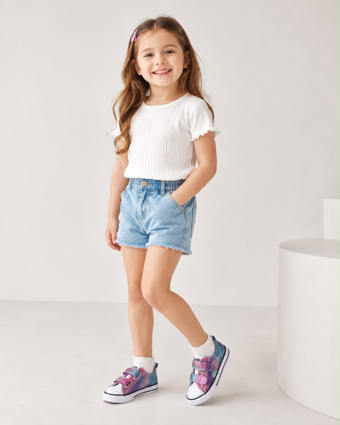 Converse - Kız Çocuk Cırtcırtlı Ayakkabı