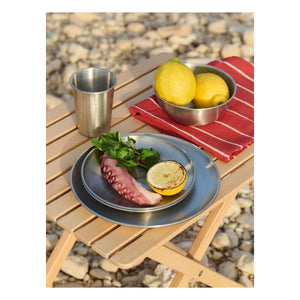 Hay - Outdoor Market çelik tabaklar, Jasper Morrison - 2'li Set | Çelik