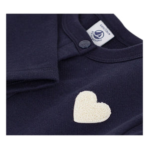 Petit Bateau - Cardigan Uni Molleton | Lacivert