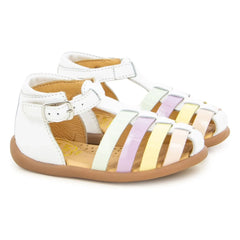 Pom d'Api - Şeritli Sandaletler | Beyaz