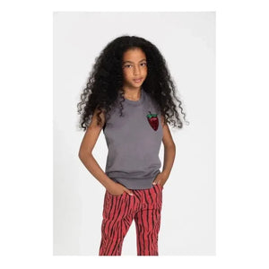 Finger in the Nose - Organic Cotton Sleeveless Sweatshirt | Charcoal Gray