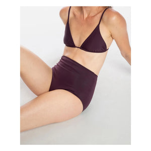 Matona - Dreieck-Jersey-Top recycelte Fasern | Aubergine