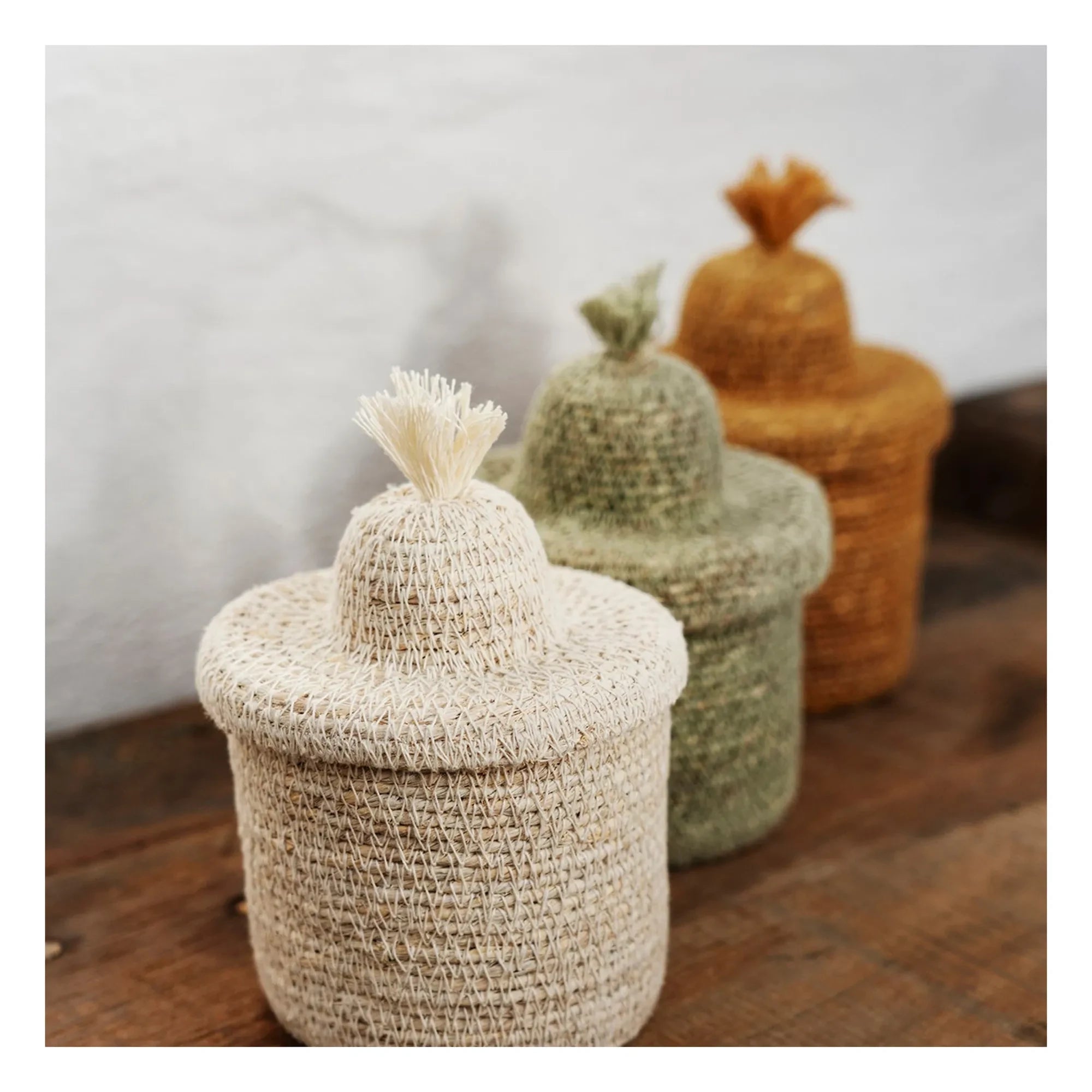 Madam Stoltz - Aufbewahrungskorb aus Seegras | Beige