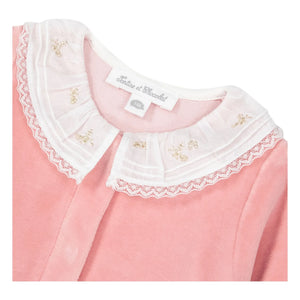 Tartine et Chocolat - Dantel Yaka İşlemeli Pijama | Pembe