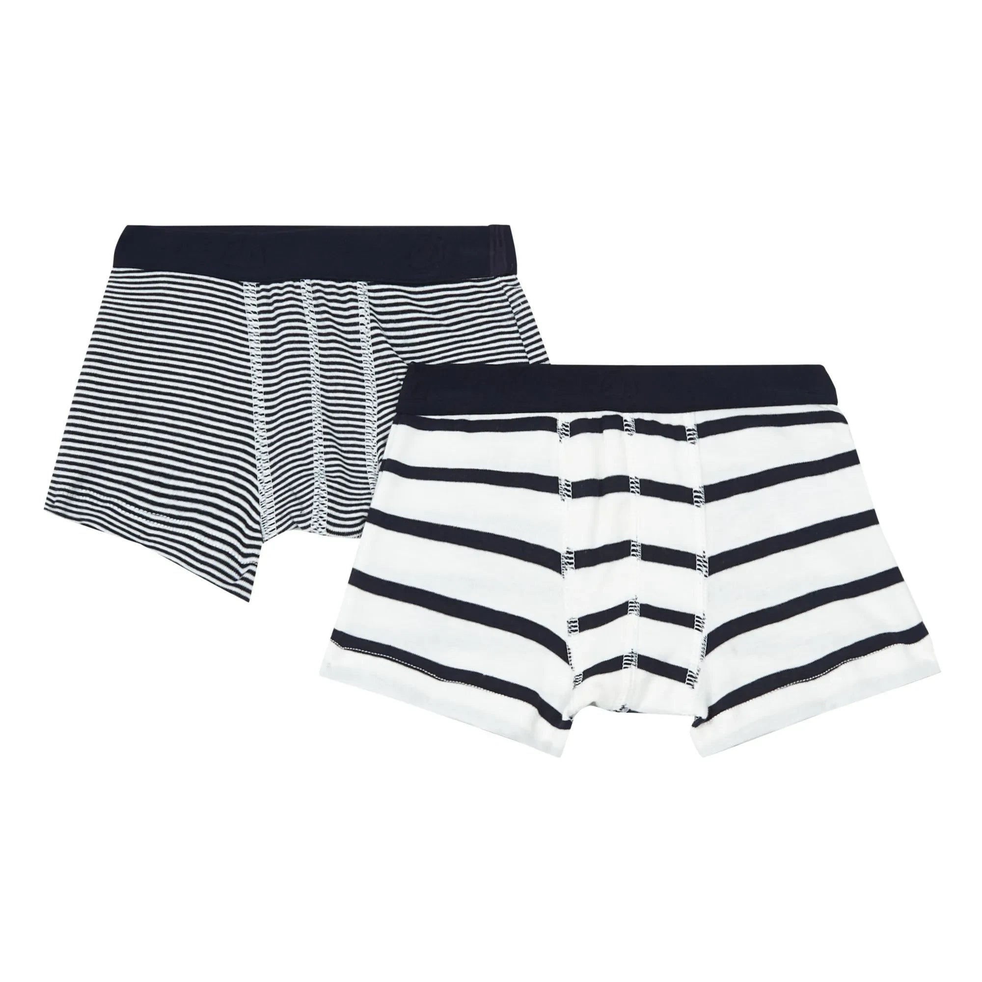 Petit Bateau - 2er-Pack Bio-Baumwoll Slip mit Streifen | Blau