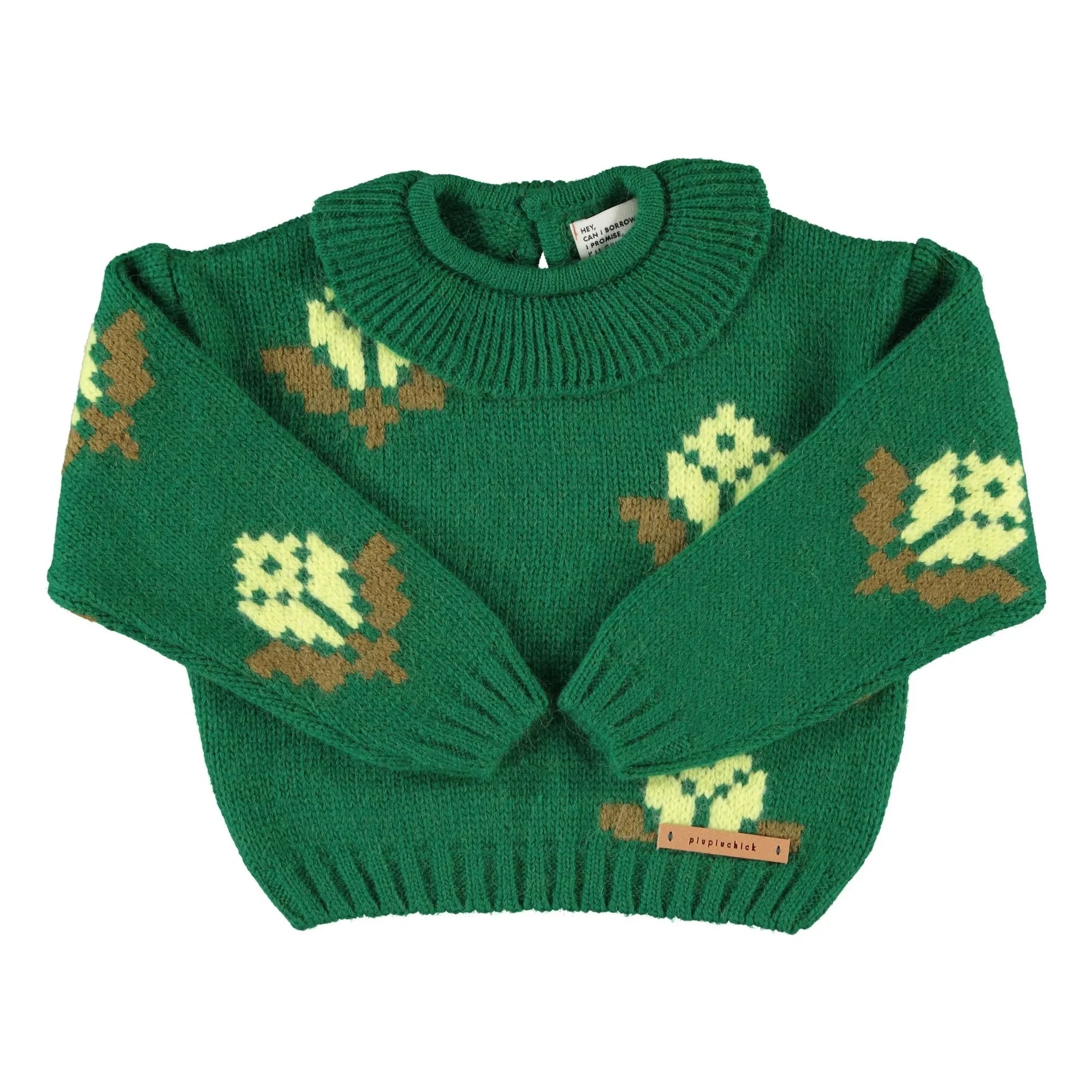 Piupiuchick - Pullover mit Blumenmuster | Grün