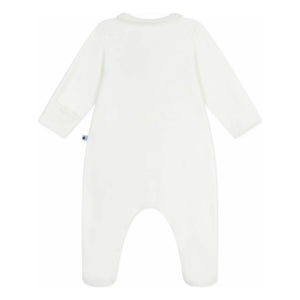 Petit Bateau - Logo Embroidered Organic Cotton Sleepsuit | White