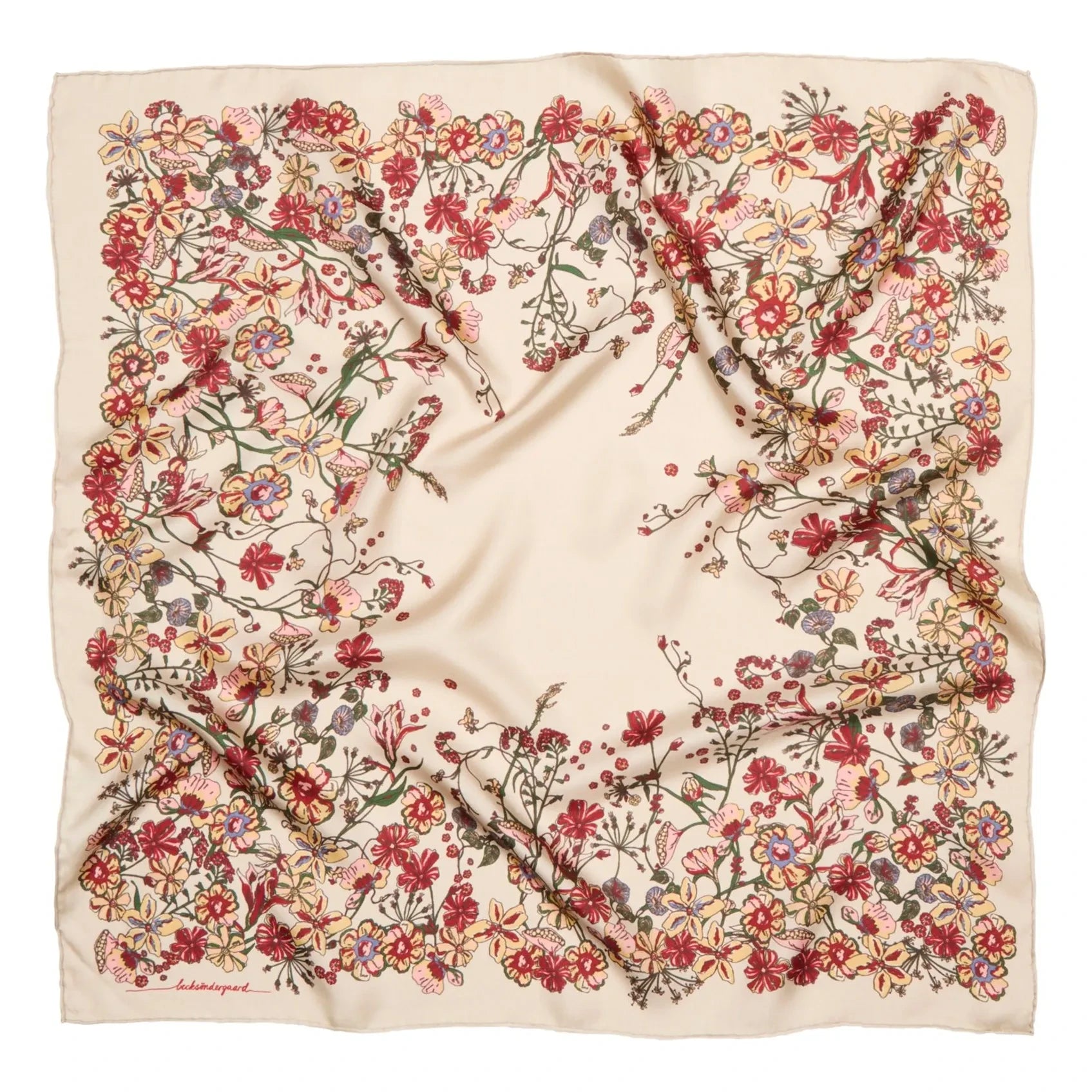 Becksöndergaard - Floralia Silk Scarf | Beige