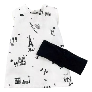 Minikane - Vestiaire Amigas - Iva Paris Kleid und Haarband