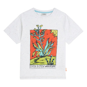 Scotch & Soda – T-Shirt Artwork Neps | Weiß
