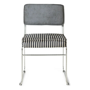 HKliving - Endless çizgili sandalyeler - 2’li set | Gri