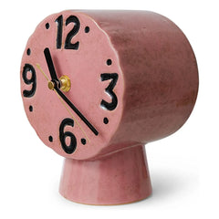 HKliving - Retro seramik saat | Pembe