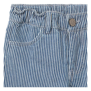 Wheat - Striped Christian Denim Bermuda Shorts Organic Cotton | Blue