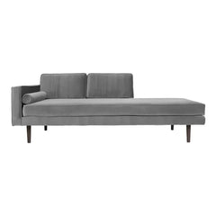 Broste Copenhagen - Wind Velvet Lounge Chair | Stone Gray