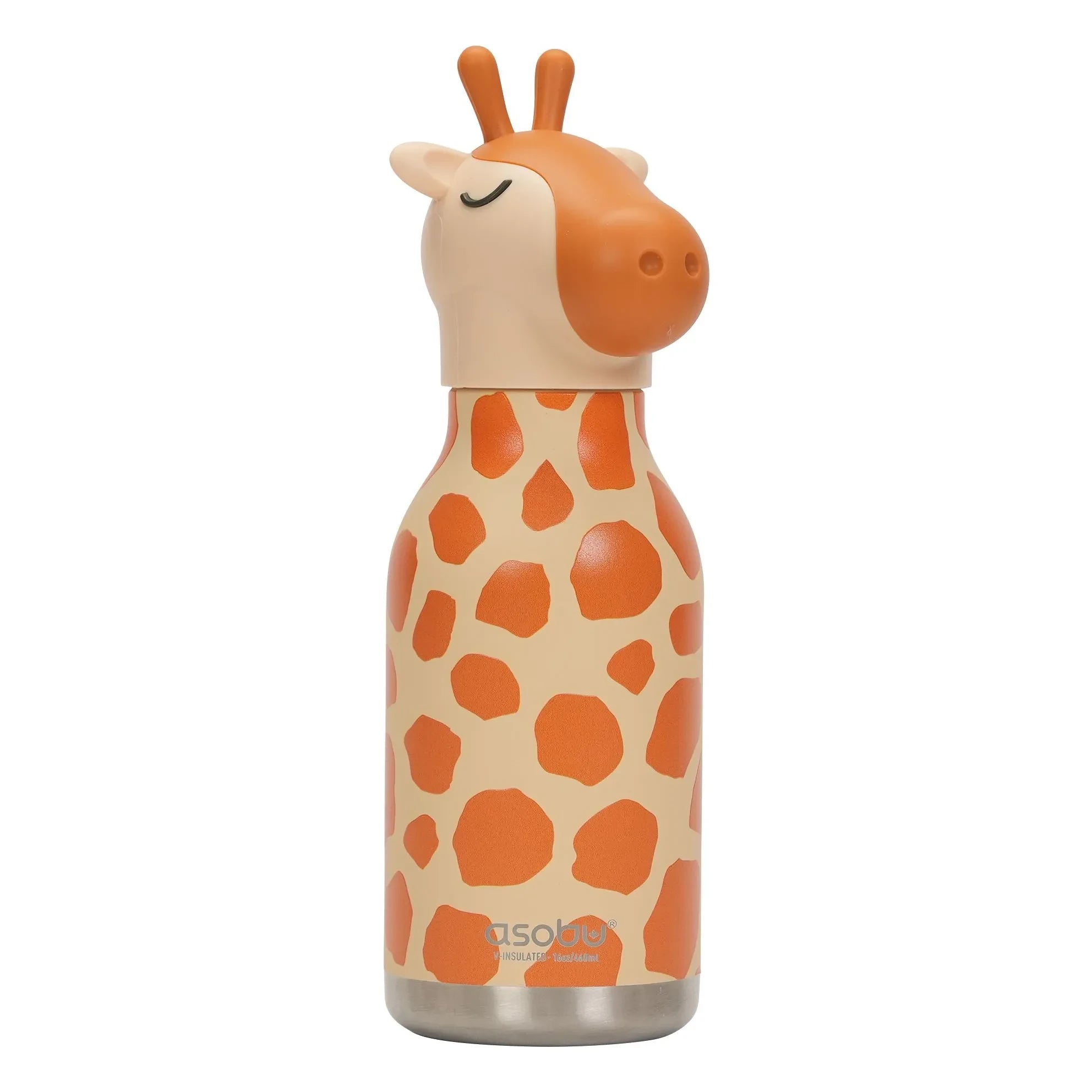 Asobu - Giraffe paslanmaz çelik su şişesi | Turuncu