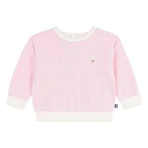 Petit Bateau - Pembe Buz Süngeri Sweat