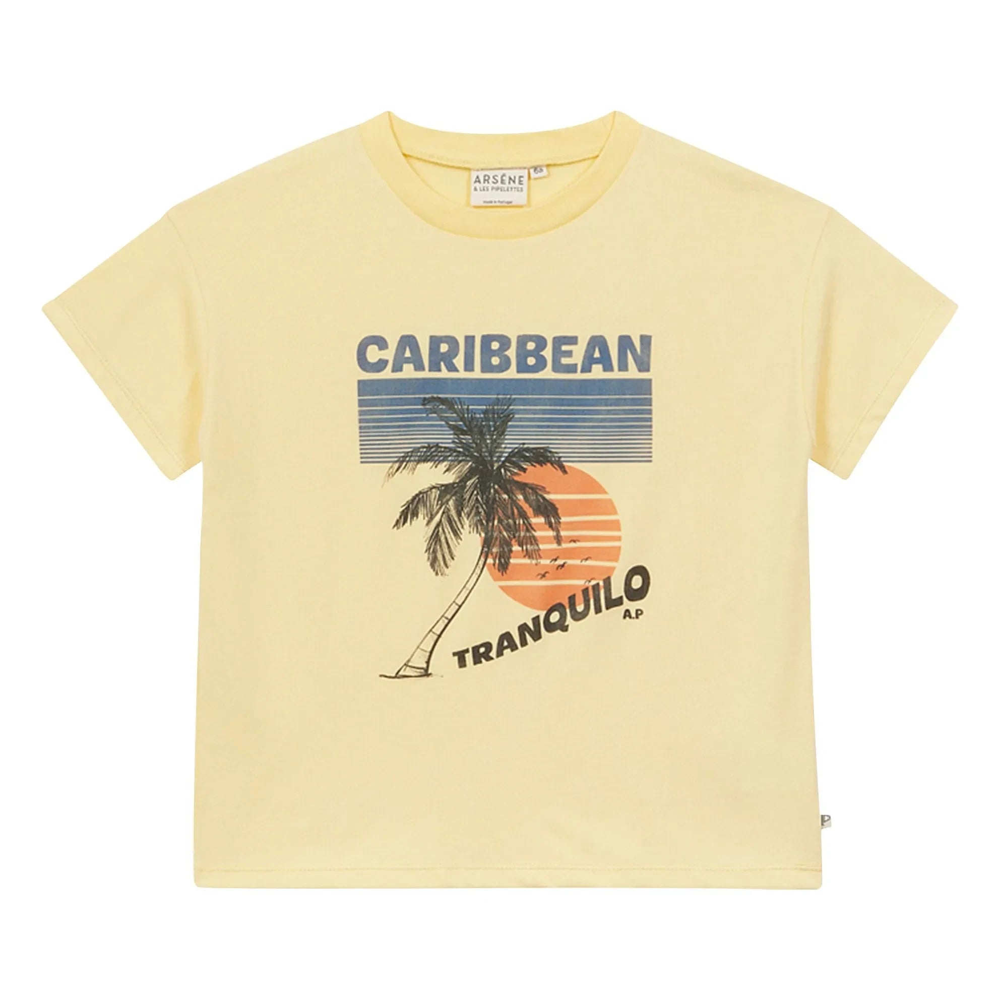 Arsène et Les Pipelettes - Caribbean T-Shirt aus Bio-Baumwolle | Gelb