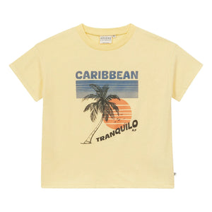 Arsène et Les Pipelettes - Caribbean Organik pamuklu T-shirt | Sarı