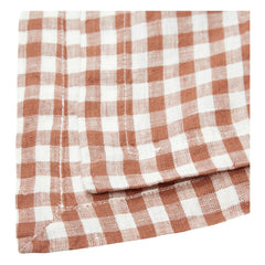 Gabrielle Paris - Gingham Washed Linen Tablecloth | Brick Red