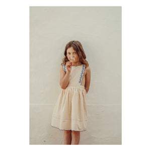 THE LiTTLE POETS - Teresa Carreaux Embroidered Dress | Pale yellow