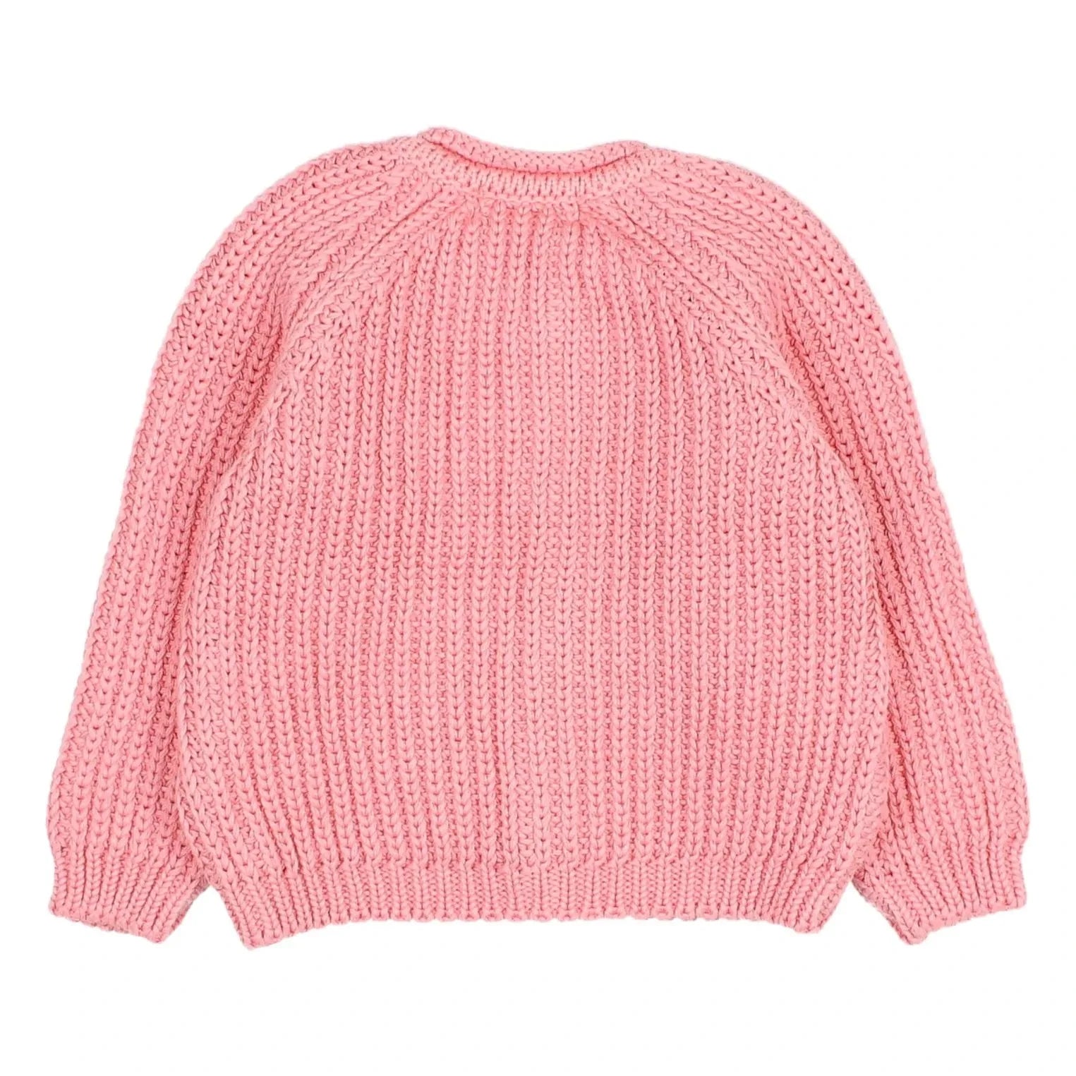 Búho - Côtes Perlées Bio-Baumwoll-Strickjacke | Bonbonrosa