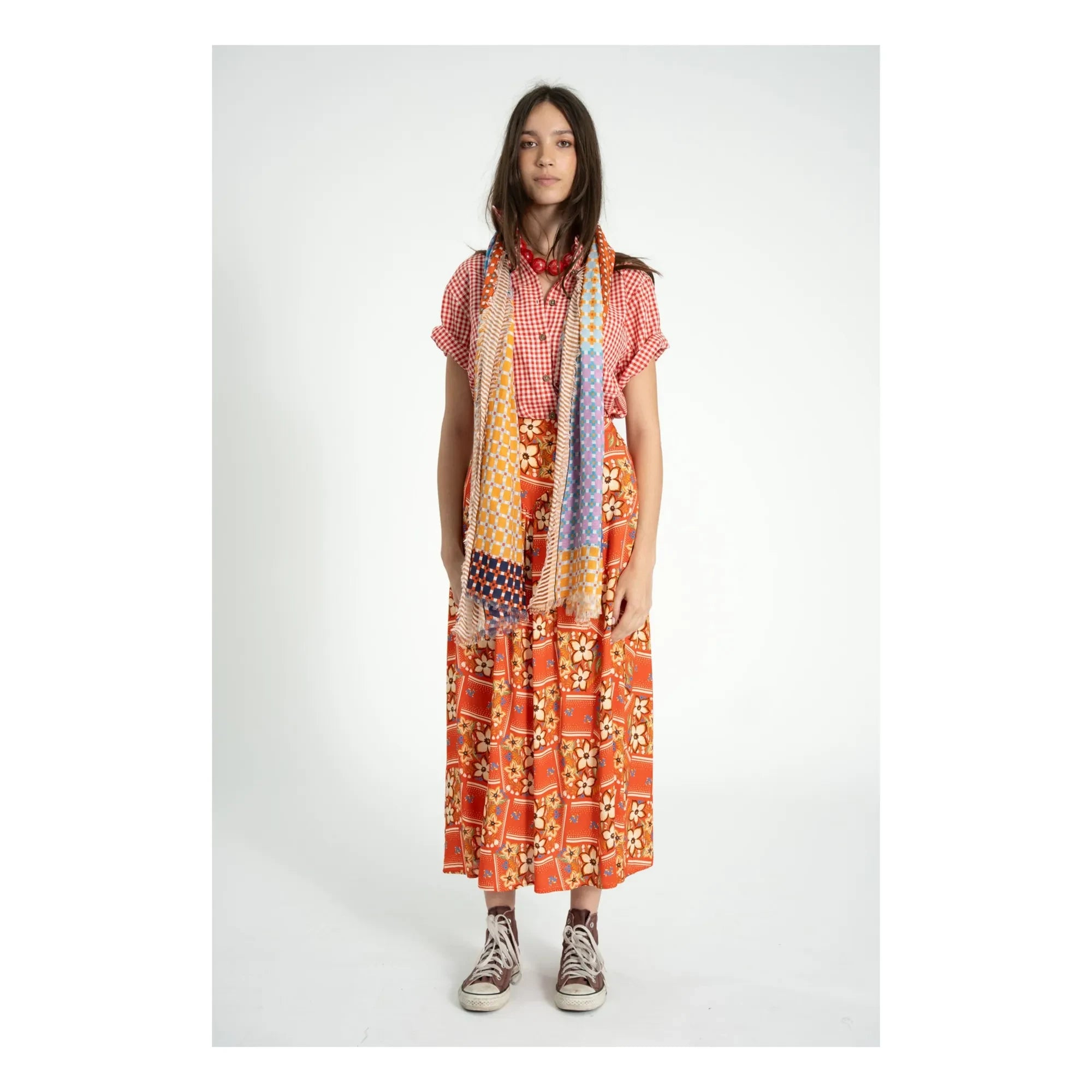 Sisters Department – Rock mit Blumenmuster | Rot