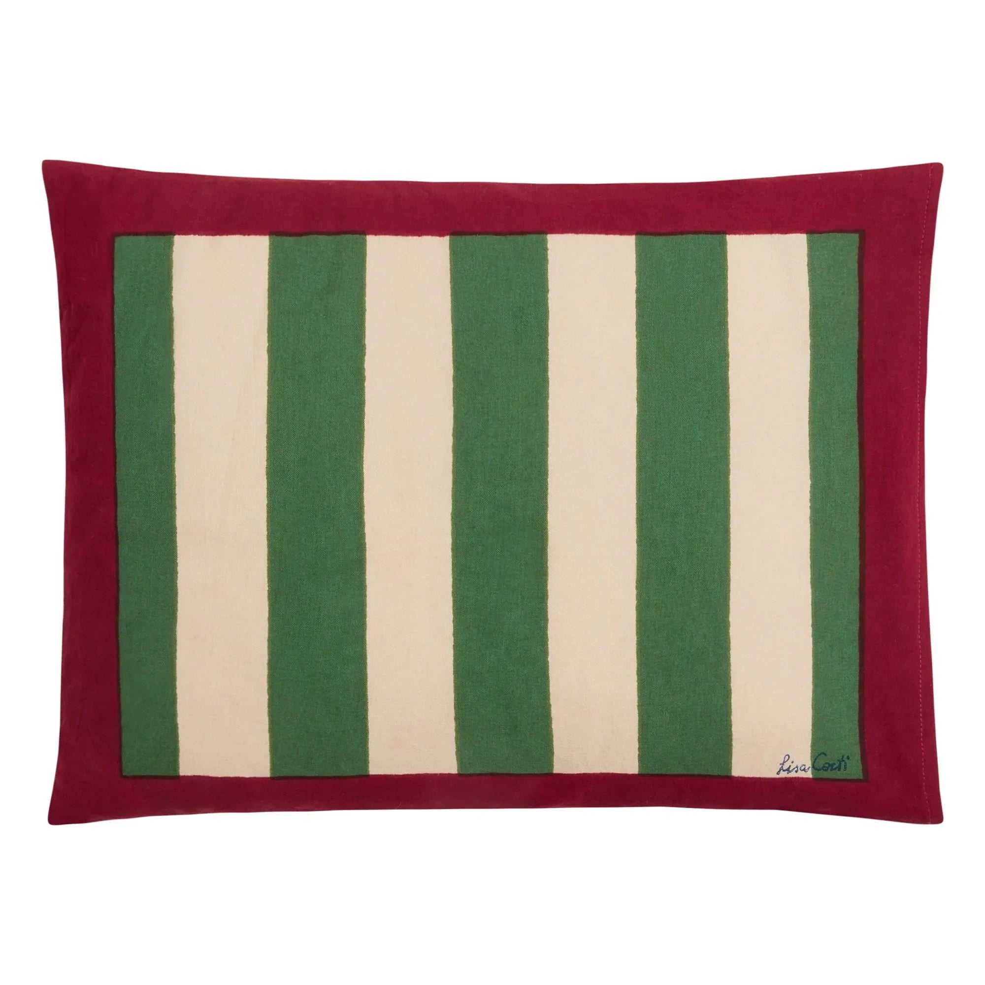 Lisa Corti - Nizam Striped Pillowcase | Green