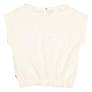 Búho - Summer Of Love Volant-Frottee-T-Shirt | Ecru