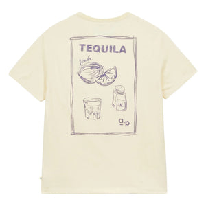 a.p - Tequila organik pamuklu Tişört | Ekru