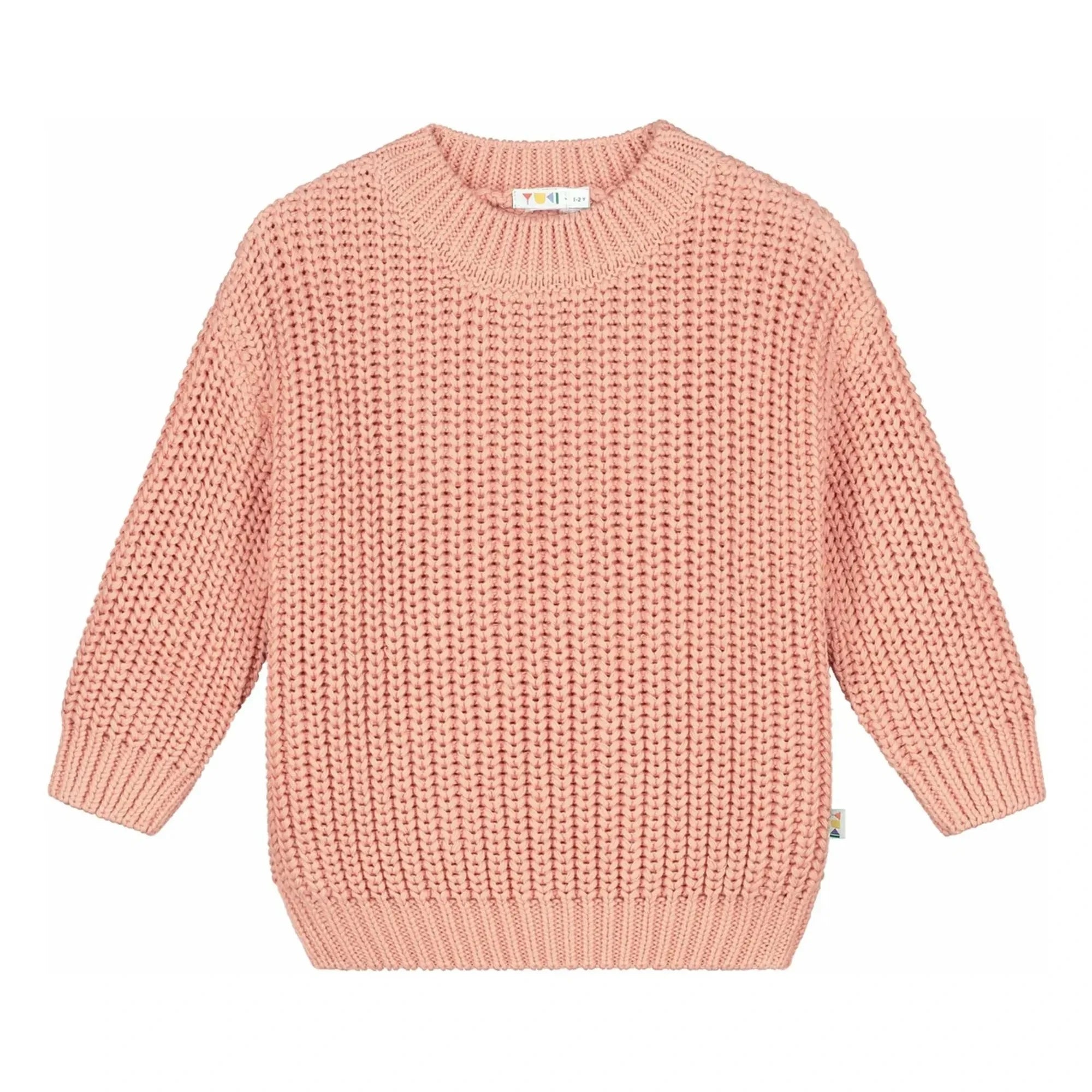 Yuki - Organik Pamuk Kalın Kazak | Şeftali
