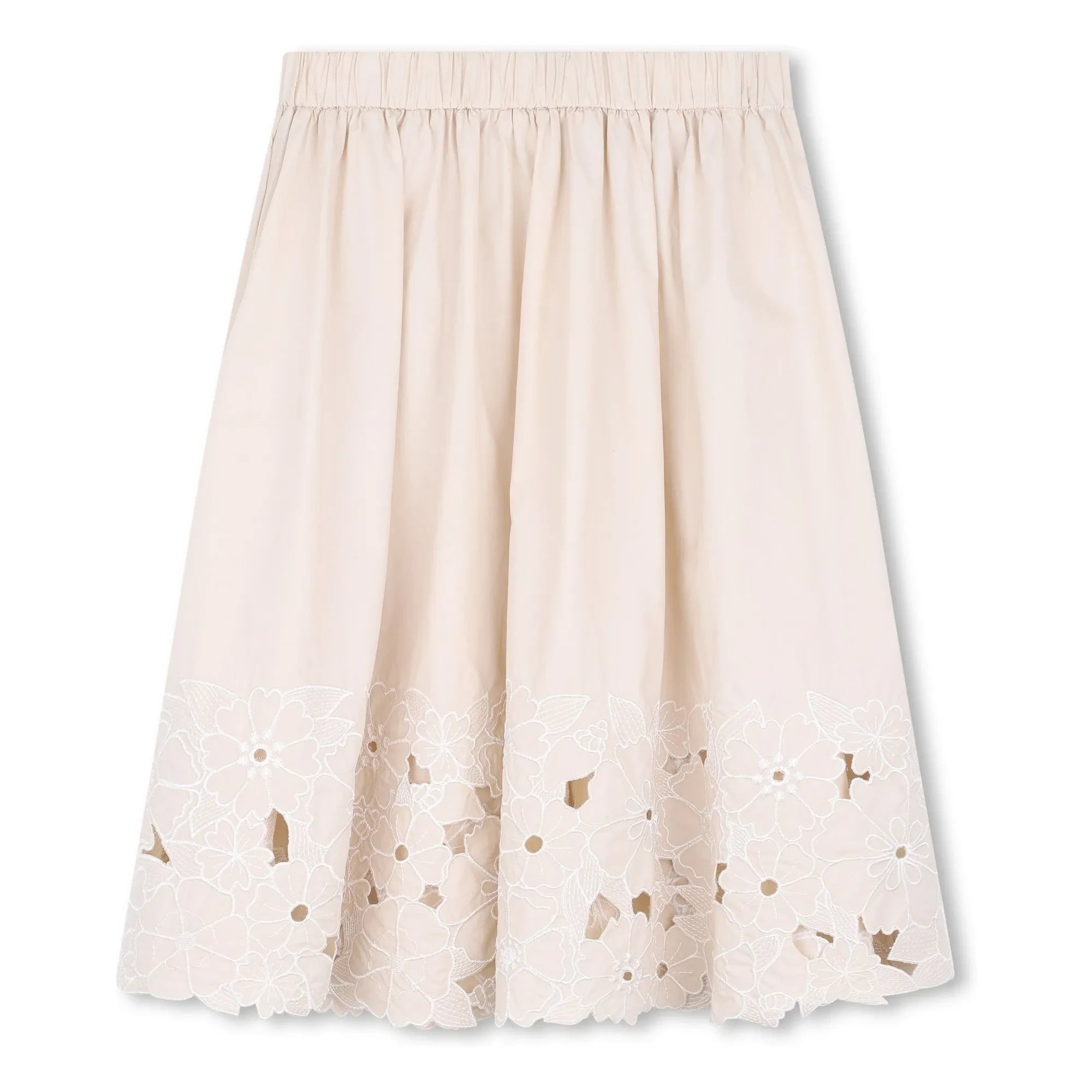 Chloé - Organic cotton embroidered skirt | Light Pink