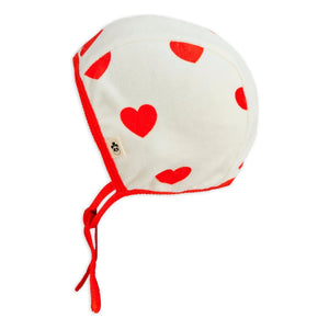 Mini Rodini - Wickelbody aus Bio-Baumwolle mit Herzmuster | White