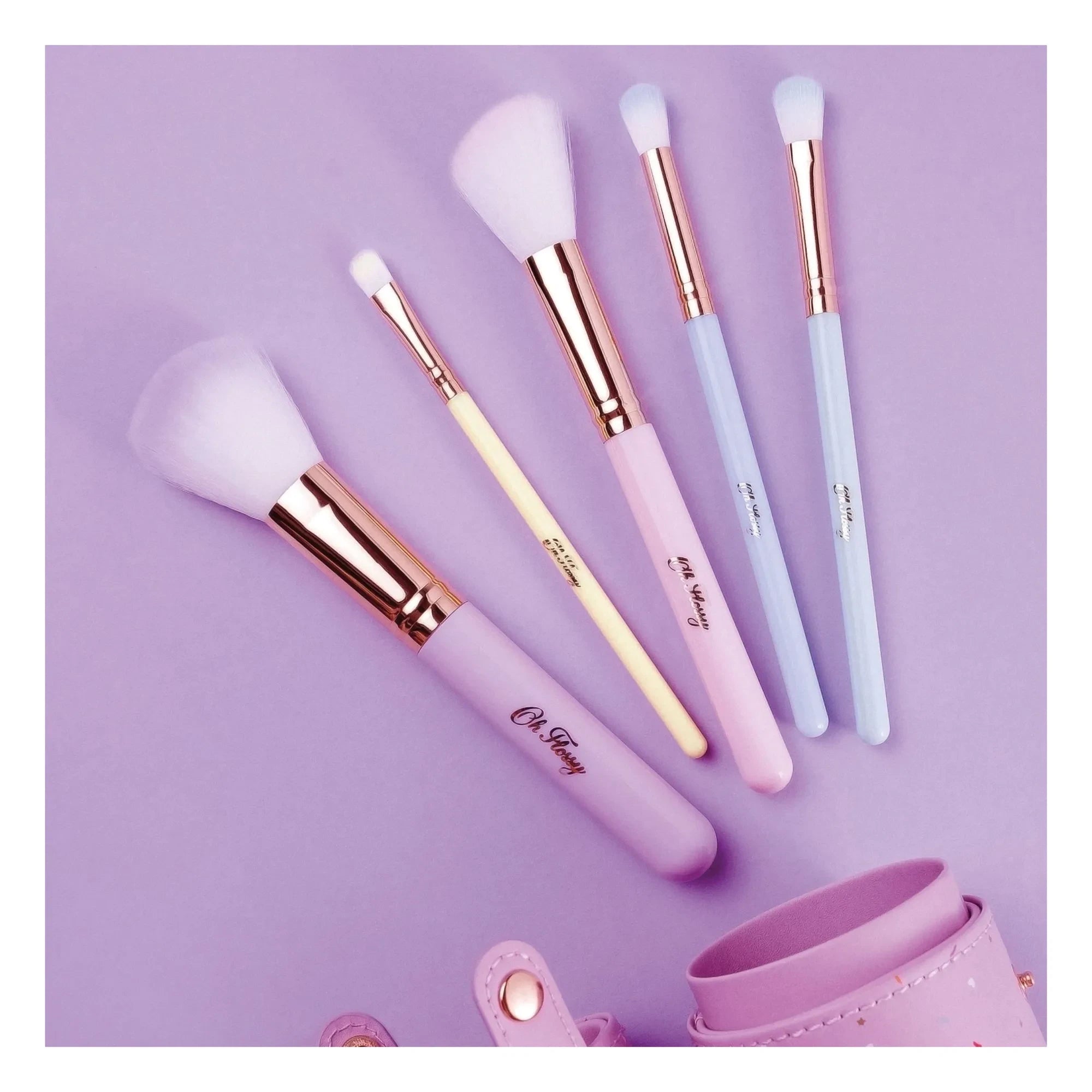 Oh Flossy - Regenbogen-Make-up-Pinsel-Set - 5-teilig