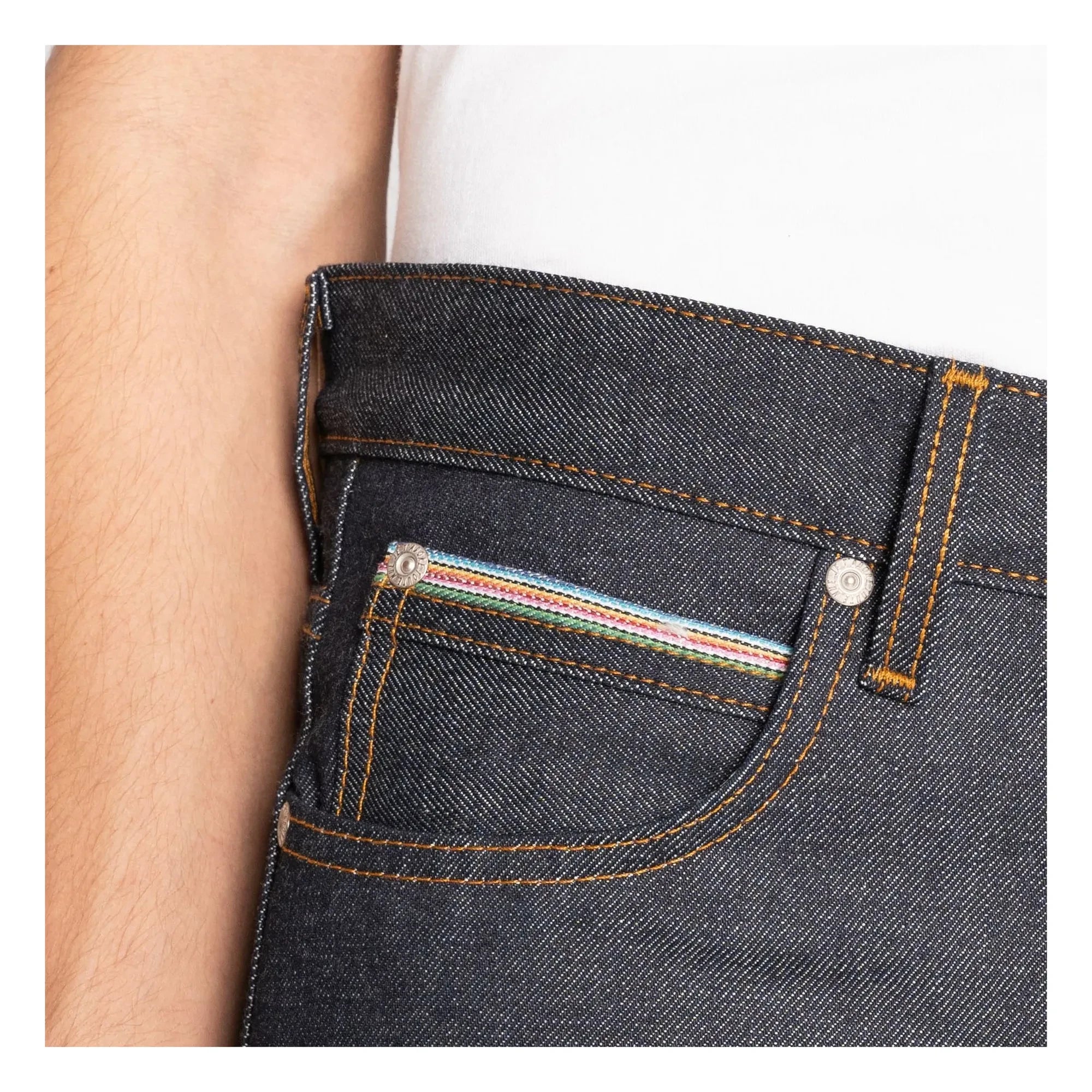 Naked & Famous - Super Guy Dia De Los Muertos Selvedge Kot Pantolon | İndigo